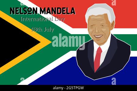 Illustration vectorielle de la Journée internationale Nelson Mandela Illustration de Vecteur