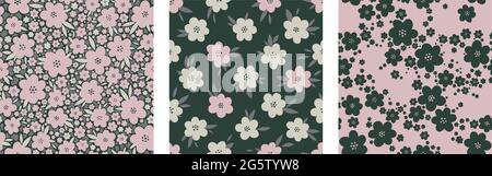 Motif fleuri sans couture abstrait.fond nature botanique vintage.Imprimer textile de mode. Illustration de Vecteur