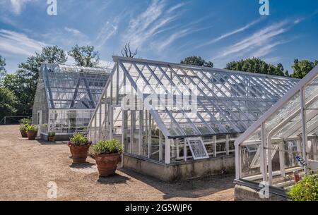 Jardin potager au château royal des reines danoises à Graasten, Danemark Banque D'Images