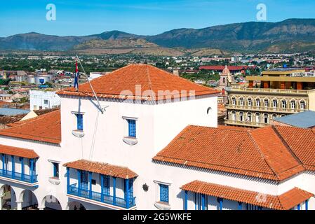 Bâtiment d'architecture à Santiago de Cuba, Cuba Banque D'Images