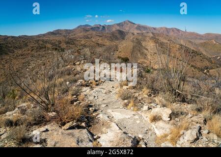 Vue sur le site historique national de fort Bowie, dans le sud-est de l'Arizona Banque D'Images