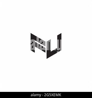 Lettre de logo Monogram modèle de conception initiale isolé sur fond blanc Illustration de Vecteur