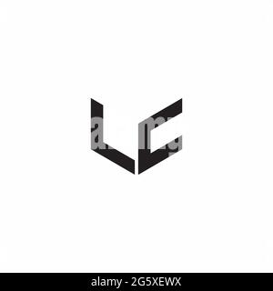 Lettre de logo Monogram modèle de conception initiale isolé sur fond blanc Illustration de Vecteur