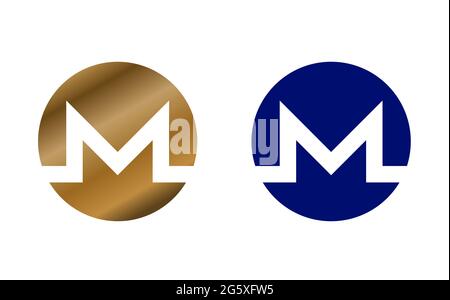 Symbole de crypto-monnaie Monero XMR sur fond blanc logo isolé. Illustration 3d du concept abstrait. Banque D'Images