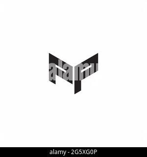 Lettre de logo Monogram modèle de conception initiale isolé sur fond blanc Illustration de Vecteur