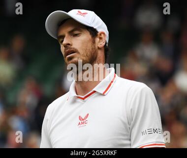 Londres, GBR. 30 juin 2021. London Wimbledon Championships Day 3 30/06/2021 Andy Murray (GBR) deuxième manche match contre Oscar Otte (GER) Credit: Roger Parker/Alay Live News Banque D'Images