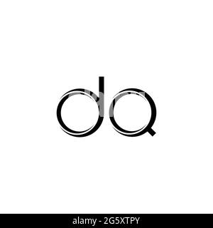 Monogramme DQ logo avec gabarit de conception moderne arrondi en tranches isolé sur fond blanc Illustration de Vecteur