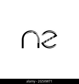 NZ logo monogramme avec tranche arrondie modèle de conception moderne isolé sur fond blanc Illustration de Vecteur