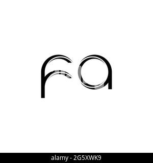 Monogramme FA logo avec gabarit de conception moderne arrondi en tranches isolé sur fond blanc Illustration de Vecteur