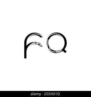 Monogramme FQ logo avec gabarit de conception moderne arrondi en tranches isolé sur fond blanc Illustration de Vecteur