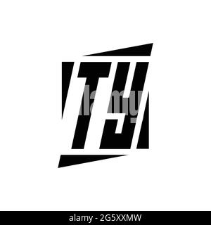 MONOGRAMME TY logo avec modèle de conception de style moderne isolé sur fond blanc Illustration de Vecteur