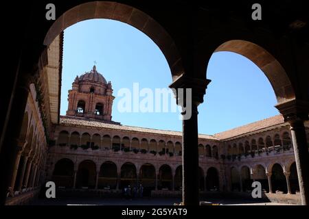 Pérou Cusco - Iglesia de Santo Domingo - Couvent de Santo Domingo vue dans la cour Banque D'Images