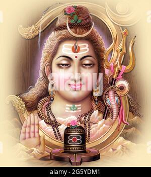 Mythologie hindoue haute résolution photo de Lord Shiva Banque D'Images