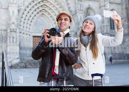 Les touristes prendre des photos Banque D'Images