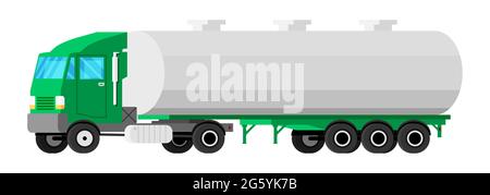 Remorque de camion isolée sur blanc. Illustration de Vecteur