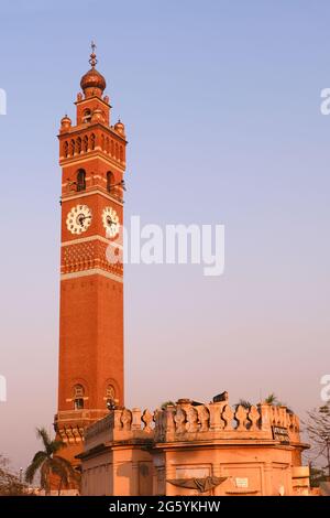 Lucknow ; Uttar Pradesh ; INDE 07 février 2021, voir Old Lucknow et tour de l'horloge Banque D'Images