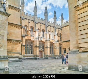 École de divinité à la bibliothèque Bodleian, université d'Oxford, Angleterre. Banque D'Images