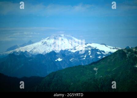 Mt. Baker, ou Koma Kulshan de Vesper Peak Banque D'Images