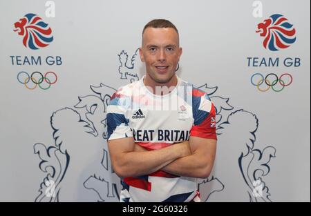 Richard Kilty lors de la séance d'athlétisme organisée pour les Jeux Olympiques de Tokyo 2020 au NEC de Birmingham, Royaume-Uni. Date de la photo: Mardi 29 juin 2021. Banque D'Images