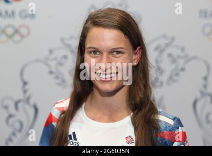 Zoey Clark lors de la séance d'athlétisme organisée pour les Jeux Olympiques de Tokyo 2020 au NEC de Birmingham, Royaume-Uni. Date de la photo: Mardi 29 juin 2021. Banque D'Images