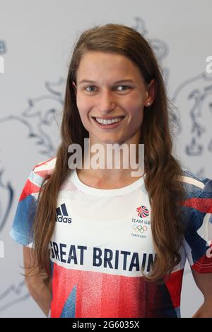 Zoey Clark lors de la séance d'athlétisme organisée pour les Jeux Olympiques de Tokyo 2020 au NEC de Birmingham, Royaume-Uni. Date de la photo: Mardi 29 juin 2021. Banque D'Images