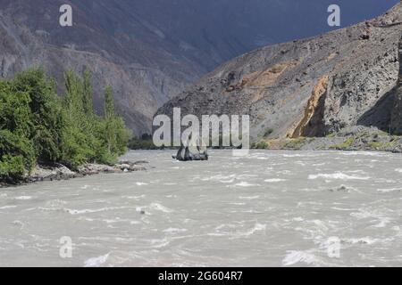 Skardu & Hunza - autoroute Karakoram - frontière Pak-Chine (col Khunjerab – la plus haute frontière routière du monde) Banque D'Images