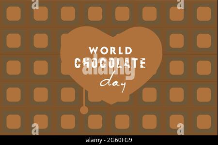 Journée mondiale du chocolat 7 juillet vecteur Illustration de Vecteur