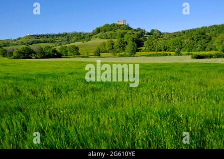 France, Doubs, Belvoir, Château de Belvoir du XIIe siècle, chapelle Sainte Anne du XVIe siècle Banque D'Images