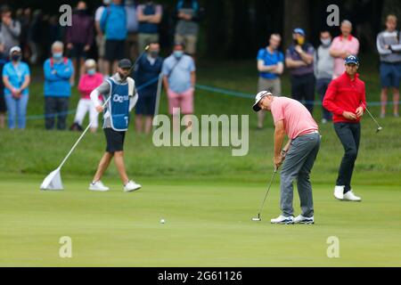 1er juillet 2021 ; Mount Juliet Golf Club, Kilkenny, Irlande ; Dubai Duty Free Irish Open Golf, Day One ; Credit: Action plus Sports Images/Alay Live News Banque D'Images