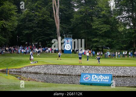 1er juillet 2021 ; Mount Juliet Golf Club, Kilkenny, Irlande ; Dubai Duty Free Irish Open Golf, premier jour ; UNE vue générale du 13ème green du fairway Credit: Action plus Sports Images/Alay Live News Banque D'Images