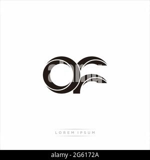 Lettre initiale Split minuscule Monogram moderne lié contour arrondi logo isolé sur fond blanc Illustration de Vecteur