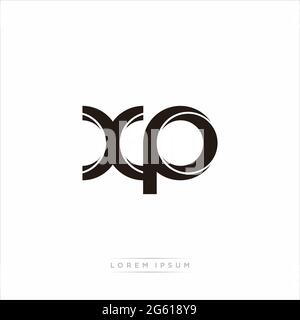 Lettre initiale Split minuscule Monogram moderne lié contour arrondi logo isolé sur fond blanc Illustration de Vecteur