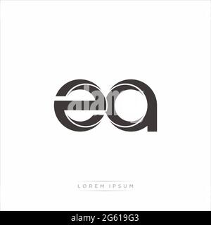 Lettre initiale Split minuscule Monogram moderne lié contour arrondi logo isolé sur fond blanc Illustration de Vecteur