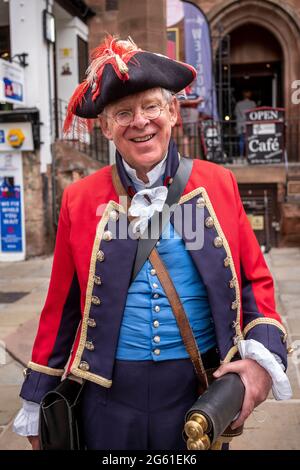 Chester Town Crier, David Mitchell Banque D'Images