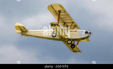 1924 Hawker Cygnet « G-CAMM » (réplique) au Shuttleworth Flying Festival of Britain le 6 juin 2021 Banque D'Images