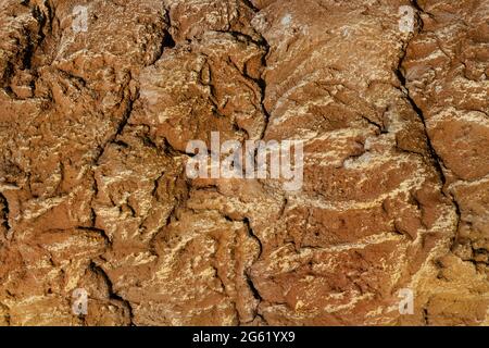 Photo de texture d'un motif de mur en béton de couleur marron. Banque D'Images