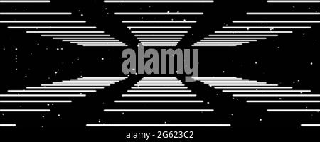 espace étoiles infinity concept fond avec lignes 3d rendu illustration Banque D'Images