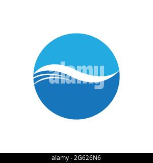Illustration de la conception vectorielle du logo Water Wave Illustration de Vecteur