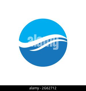Illustration de la conception vectorielle du logo Water Wave Illustration de Vecteur