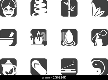 Icon Set SPA Illustration de Vecteur