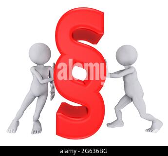 Figures 3D avec symbole de paragraphe Banque D'Images