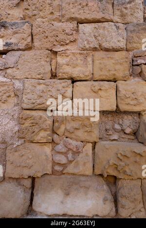 Ancienne texture de mur calcaire, Elche, Espagne Banque D'Images