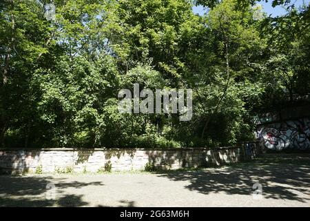 Flakturm II G Volkspark Friedrichshain (tour Flake Seconde Guerre mondiale) Banque D'Images