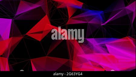 Formes géométriques multicolores sur fond noir Banque D'Images