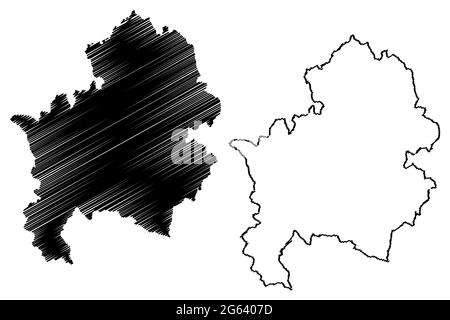 Carte de la province d'Isernia (Italie, République italienne, région de Molise) illustration vectorielle, schéma de scribble carte de la province d'Isernia Illustration de Vecteur