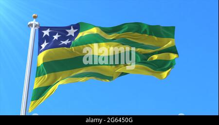 Drapeau d'Etat de Goias, Brésil Banque D'Images