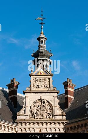 Haut de l'Université d'Utrecht (créée en 1636), pays-Bas Banque D'Images