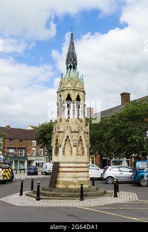 Mémorial de la croix de marché à Edward Stanhope Horncastle place du marché Lincolnshire 2021 Banque D'Images