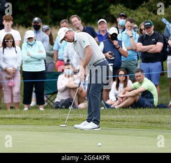 2 juillet 2021 ; Mount Juliet Golf Club, Kilkenny, Irlande ; Dubai Duty Free Irish Open Golf, 2e jour ; Martin Kaymer d'Allemagne se met au 8e crédit vert : action plus Sports Images/Alay Live News Banque D'Images