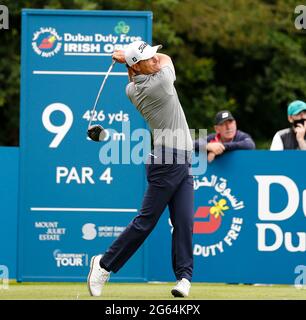 2 juillet 2021 ; Mount Juliet Golf Club, Kilkenny, Irlande ; Dubai Duty Free Irish Open Golf, 2e jour ; Jason Scrivener d'Australie est à l'affiche sur le 9e trou Credit: Action plus Sports Images/Alay Live News Banque D'Images